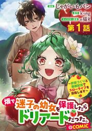 『【単話版】畑で迷子の幼女を保護したらドリアードだった。～野菜づくりと動画配信でスローライフを目指します～@COMIC』の表紙